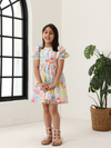Girls' Multi Color Printed Dress