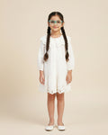 White Eyelet Lace Ruffle Dress-Girls.