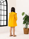 Girls Mustard  Frill Collar Kids Dress