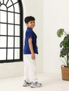 Spunkies Boys Textured Resort Collar Short Sleeves Wrap Shirt and Trousers Set