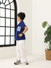Spunkies Boys Textured Resort Collar Short Sleeves Wrap Shirt and Trousers Set