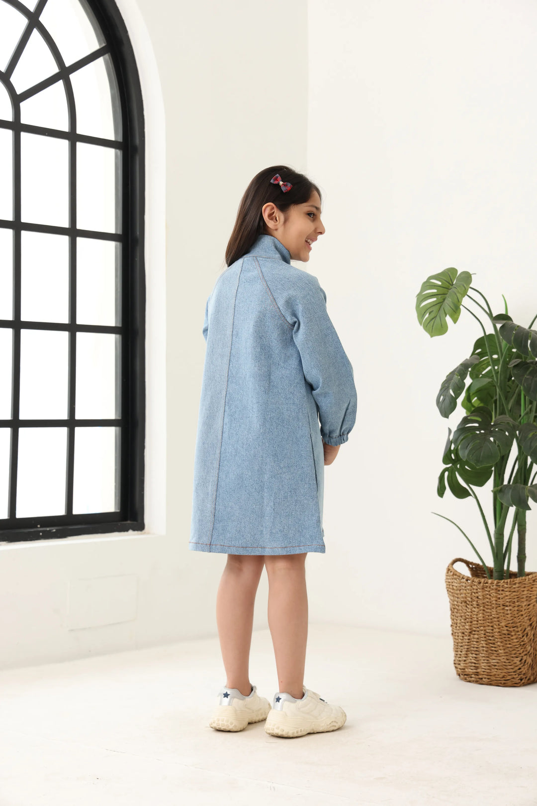 Girls Denim Oversized Tunic