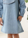 Girls Denim Oversized Tunic
