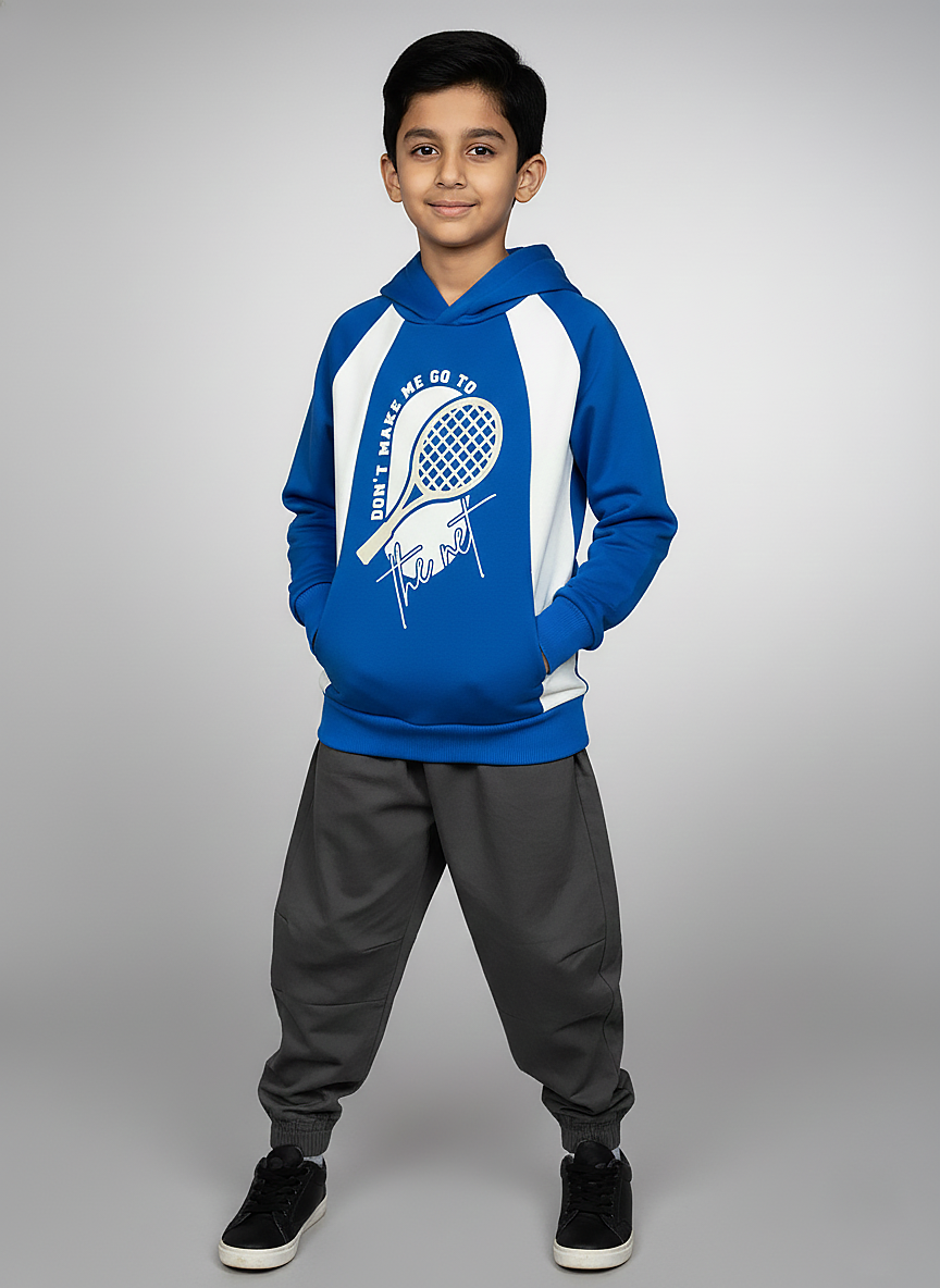 Boys Blue Hoodie Printed Hoodie Sweatshirt