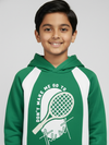 Boys Green Hoodie Printed Hoodie Sweatshirt