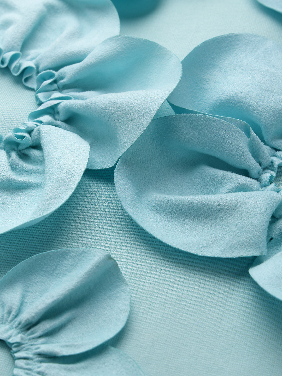 Aqua Sleeveless 3D Floral Dress