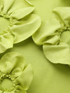 Lime Sleeveless 3D Floral Dress