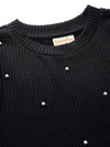 Jacquard Rib Black  Top