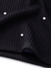 Jacquard Rib Black  Top