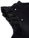 Jacquard Rib Black  Top