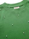 Jacquard Rib Green Top