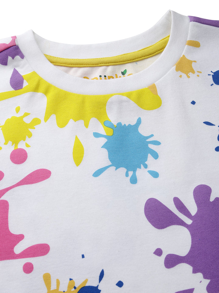 Funky Splash AOP Printed Girls Sets