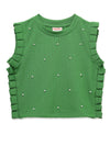 Jacquard Rib Green Top