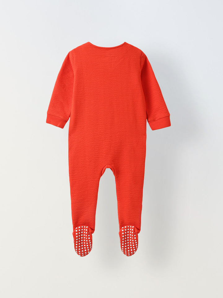 Spunkies Cotton Structure Knit Solid Regular Casual Wear Romper Infant Pack of 2