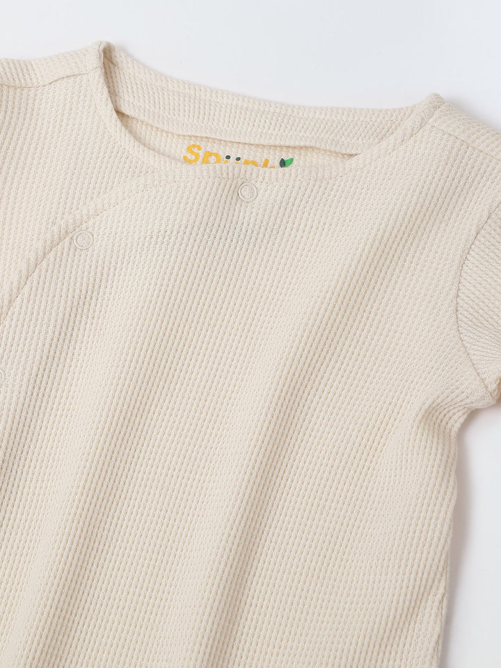 Infant Neutral Ribbed Romper
