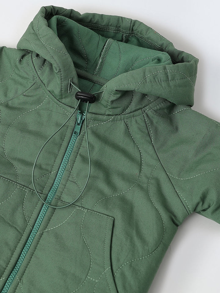 Trendy Green Unisex Set with Pullover, Woven Fabric & Hoodie Regular Fit
