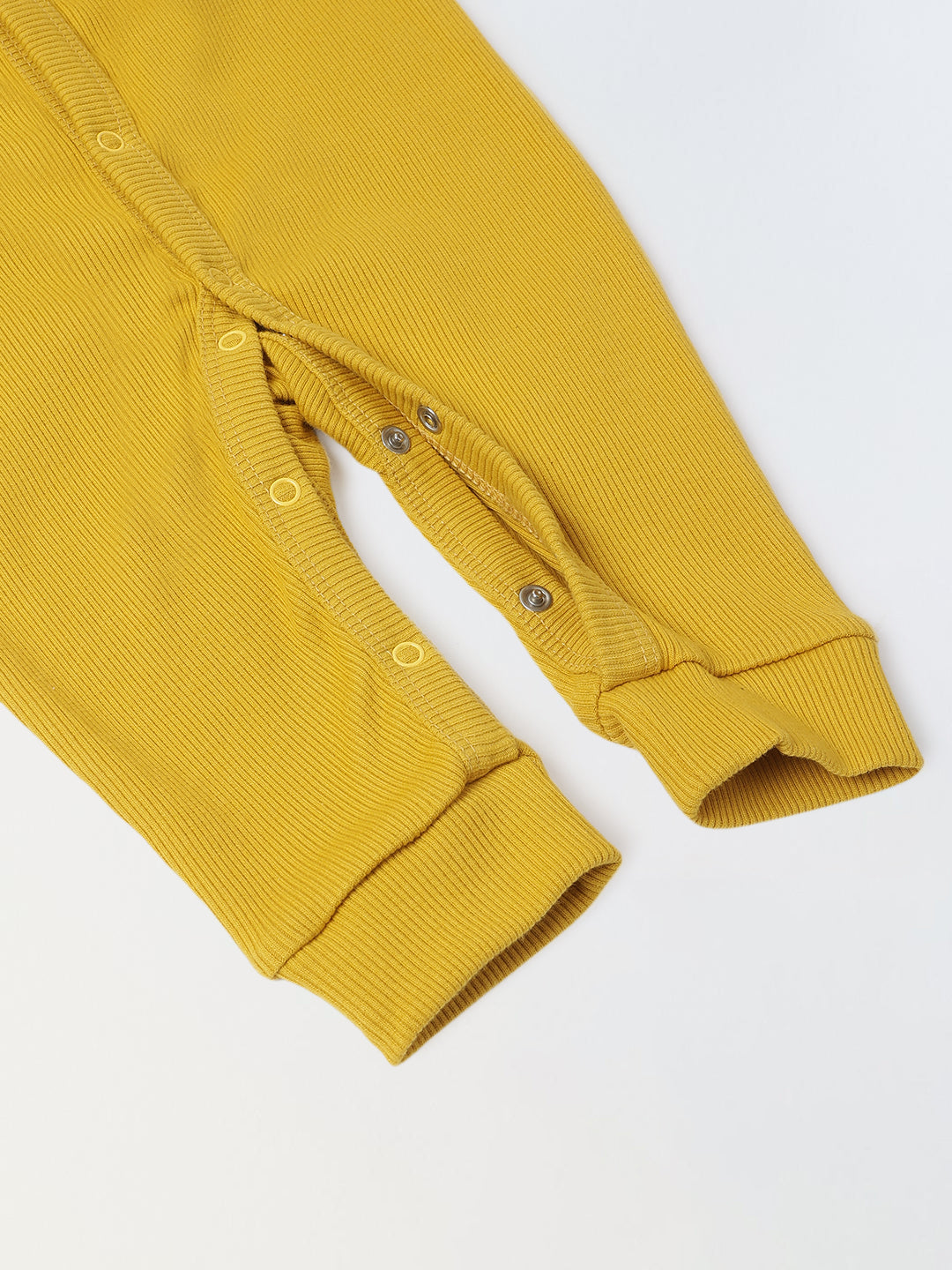 Infant Mustard Hooded Romper with Patch