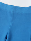 Spunkies Cotton Waffle Knit Solid Regular Casual Wear Set Infant Full Sleeve Blue Soft Fabric