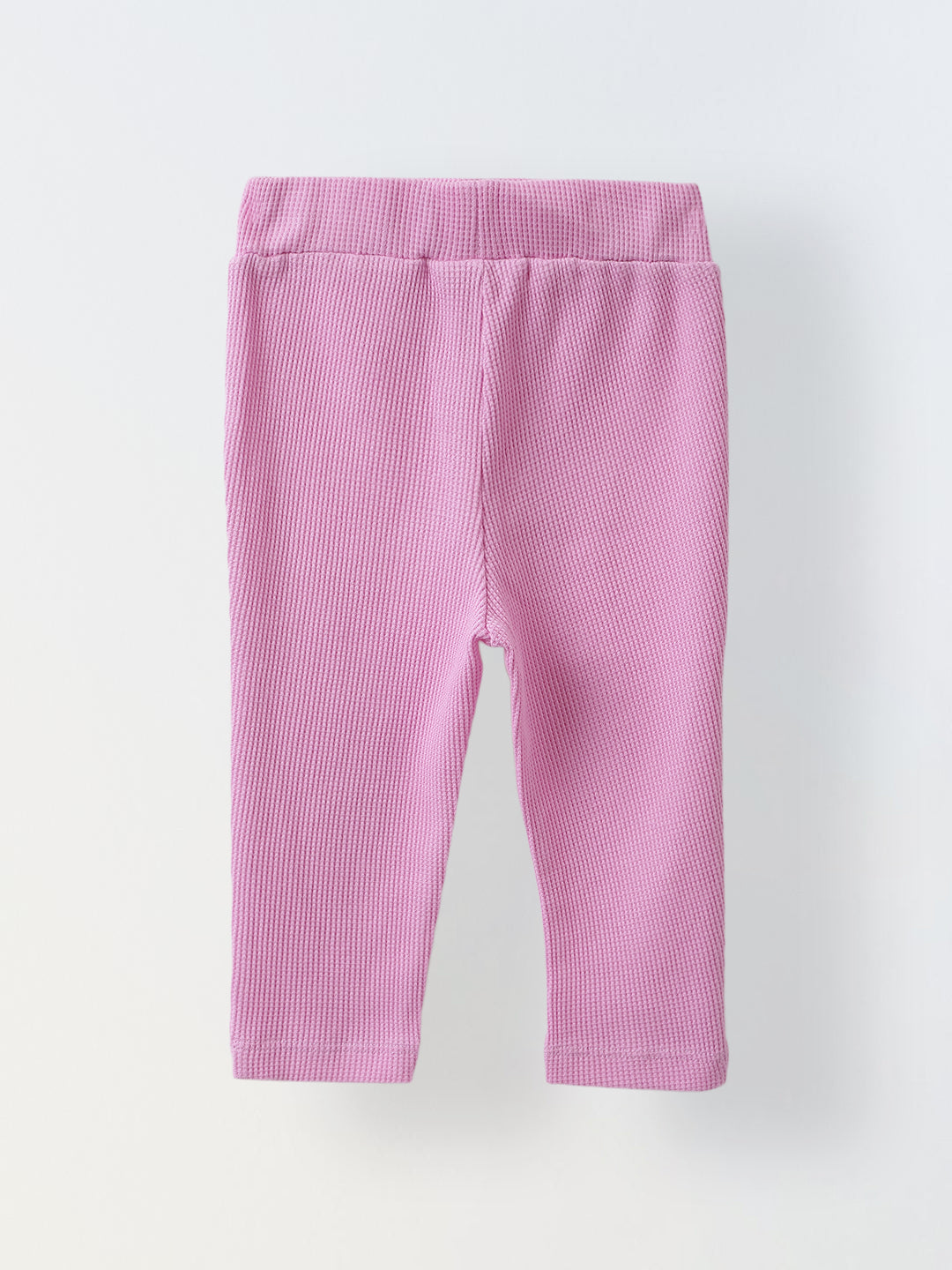 Spunkies Cotton Waffle Knit Solid Regular Casual Wear Set Infant Full Sleeve Lavender Soft Fabric