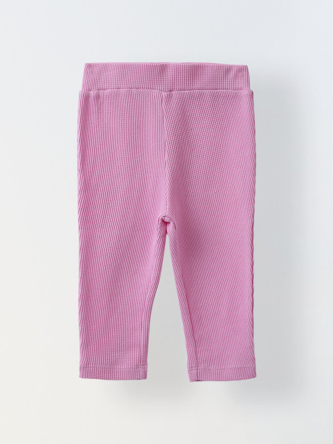 Spunkies Cotton Waffle Knit Solid Regular Casual Wear Set Infant Full Sleeve Lavender Soft Fabric