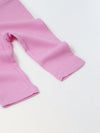 Spunkies Cotton Waffle Knit Solid Regular Casual Wear Set Infant Full Sleeve Lavender Soft Fabric