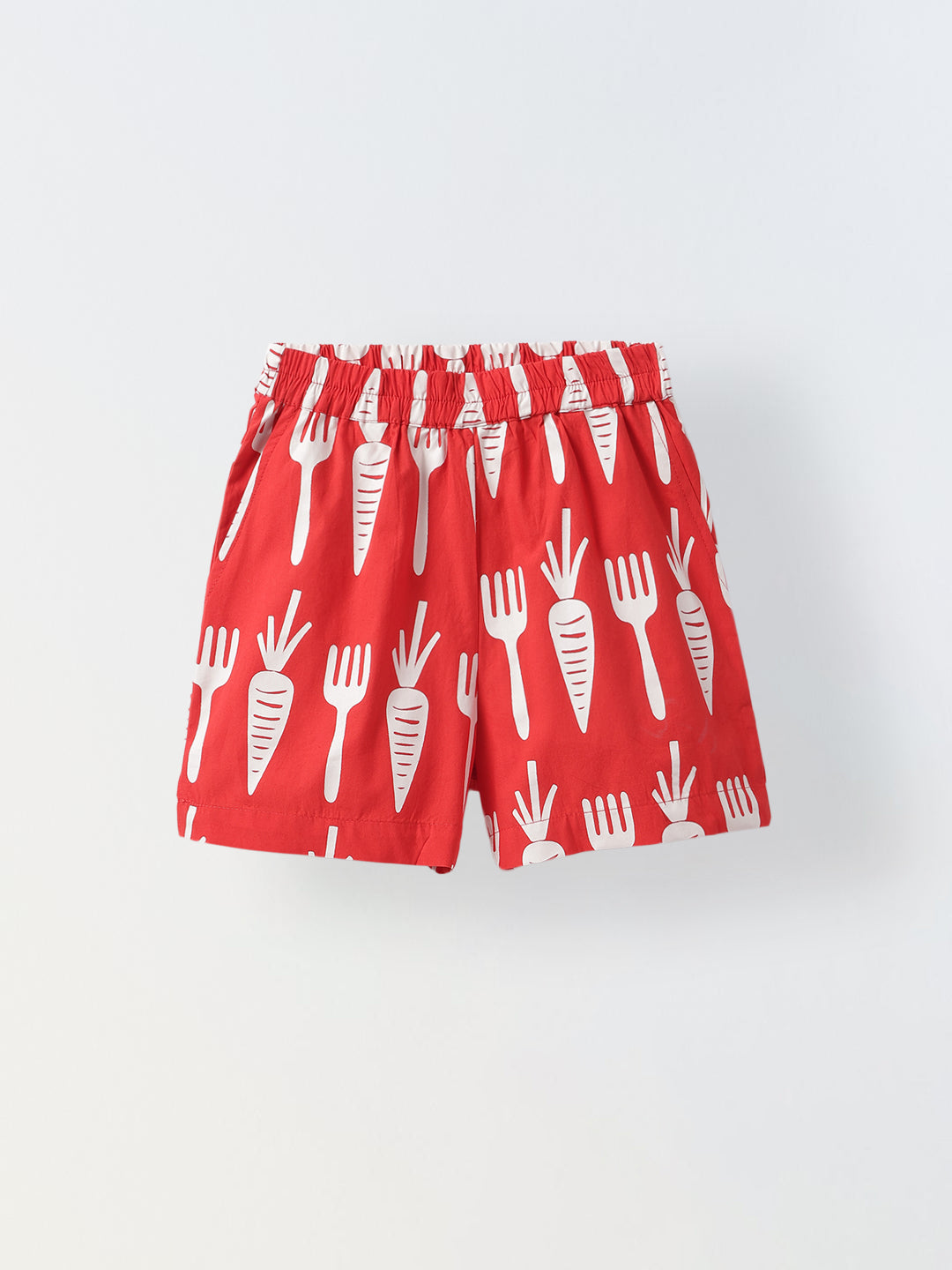 Red & White Cotton Printed Shirt for boys