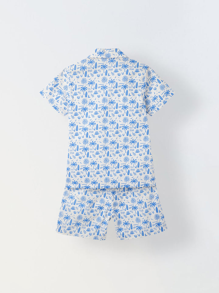 White Print Co-Ord Set-Boys
