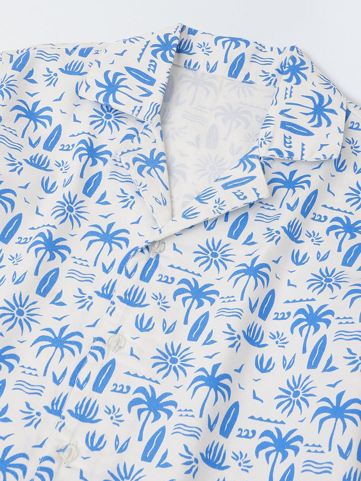 White Print Co-Ord Set-Boys