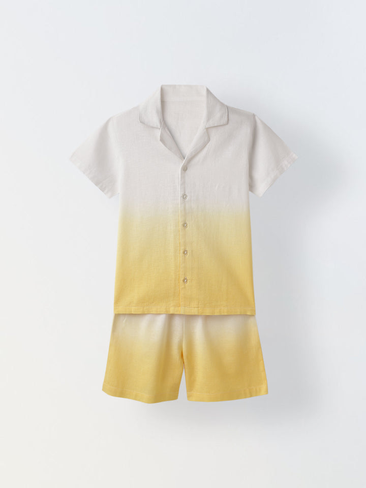 Yellow & White Ombre Co-Ord Set-Boy