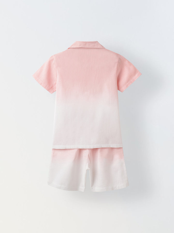 Pink & White Ombre Co-Ord Set-Boy