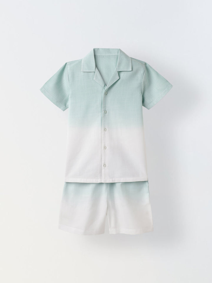 Mint Green & White Ombre Co-Ord Set -Boy