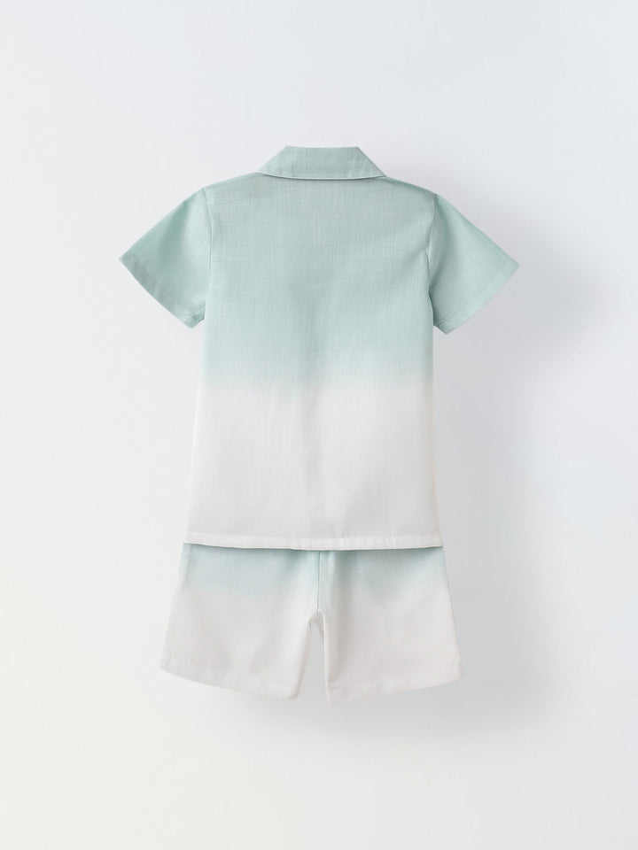 Mint Green & White Ombre Co-Ord Set -Boy