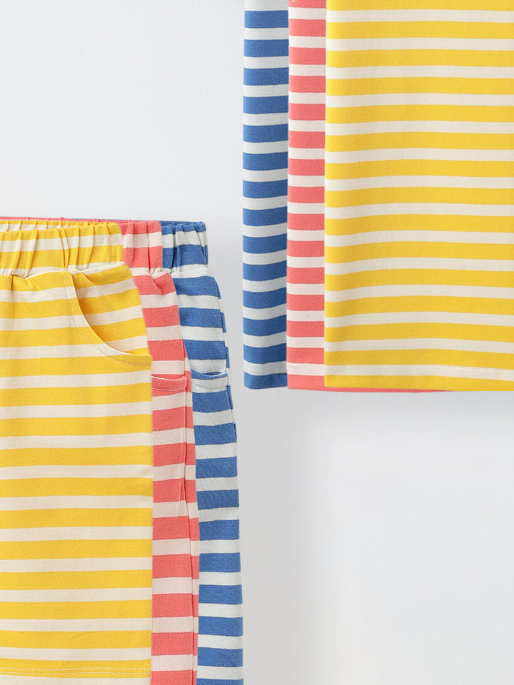 Combo Of 3 Stripe Co-Ord Set- Boys