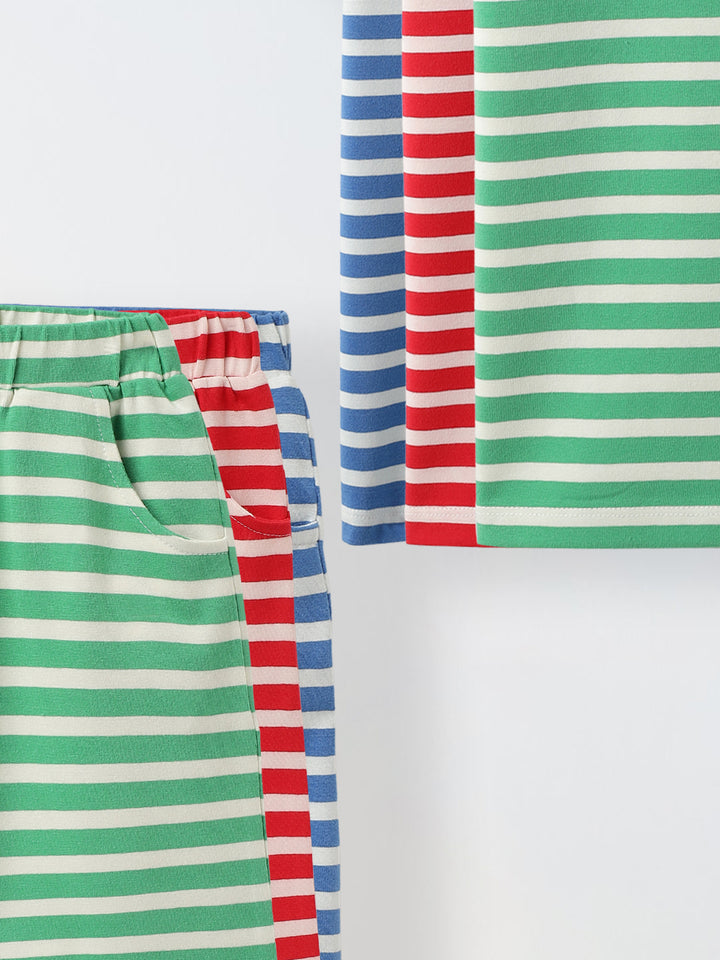 Combo Of 3 Stripe Co-Ord Set- Boys
