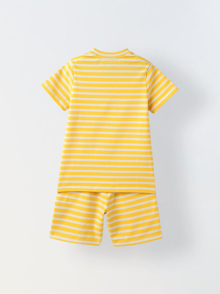 Yellow Striped Co-Ord Set-Boy