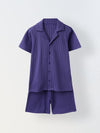 Summer Cotton Structured Fabric Boys Shirt Set