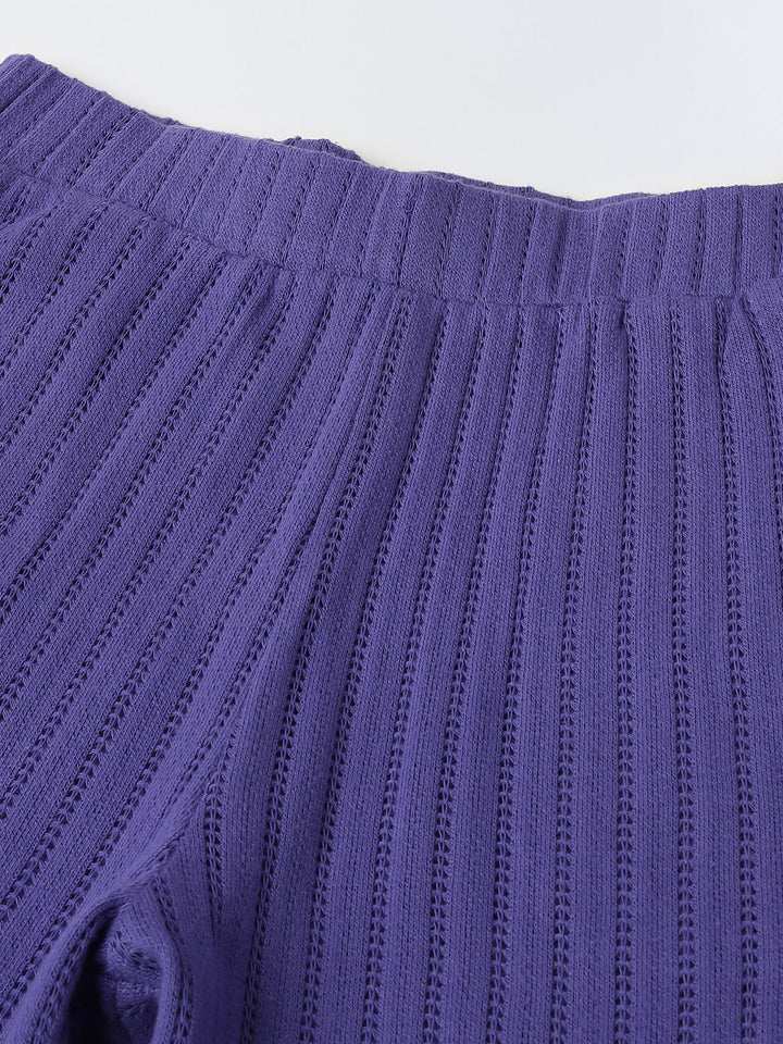Blue Ribbed Co-Ord Set -Boy