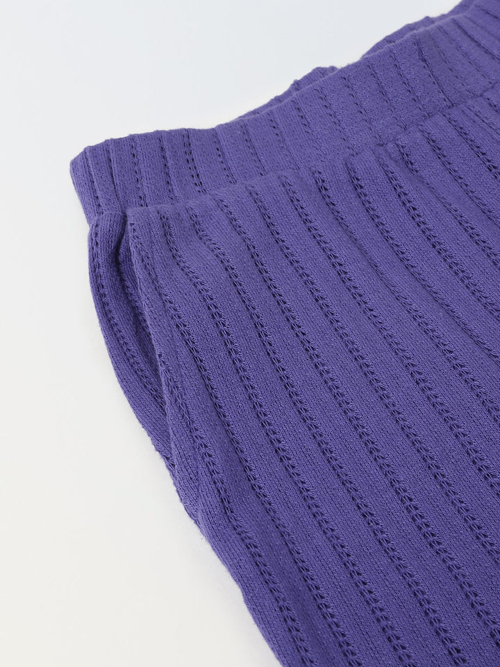 Blue Ribbed Co-Ord Set -Boy