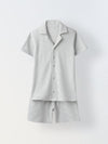 Summer Cotton Structured Fabric Boys Shirt Set