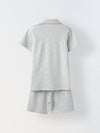 Summer Cotton Structured Fabric Boys Shirt Set