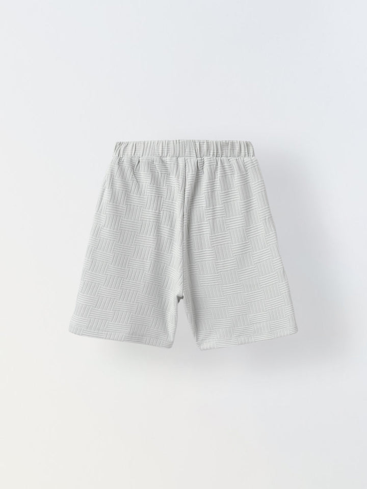 Light Grey Textured Co-Ord Set-Boy
