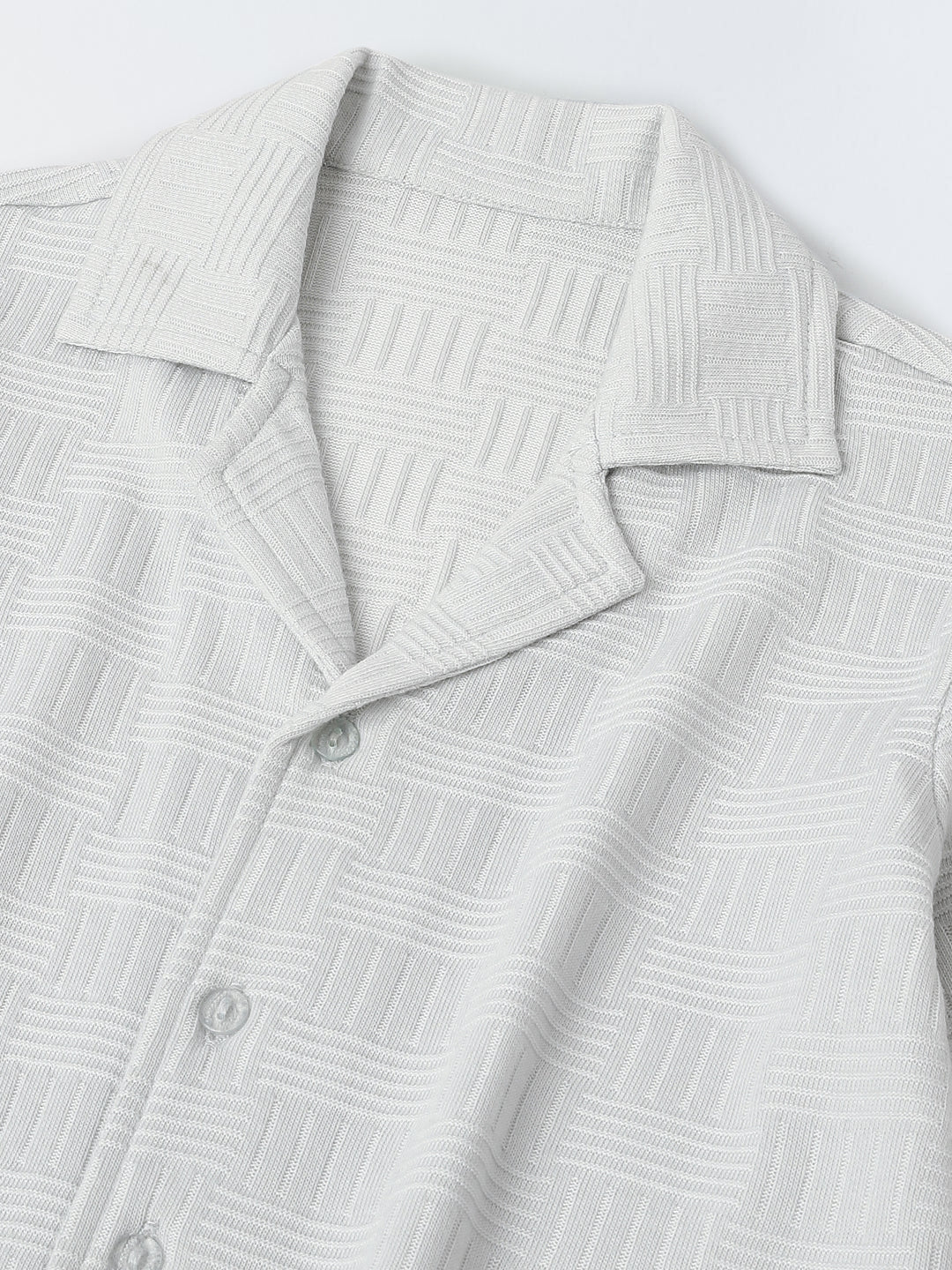 Summer Cotton Structured Fabric Boys Shirt Set