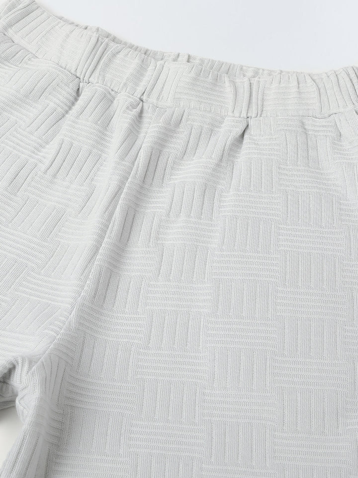Light Grey Textured Co-Ord Set-Boy