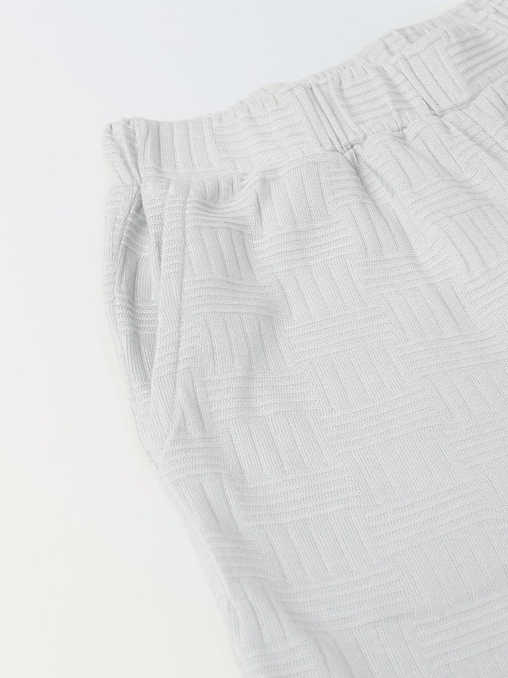 Light Grey Textured Co-Ord Set-Boy