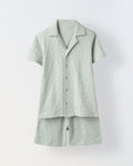 Summer Cotton Structured Fabric Boys Shirt Set