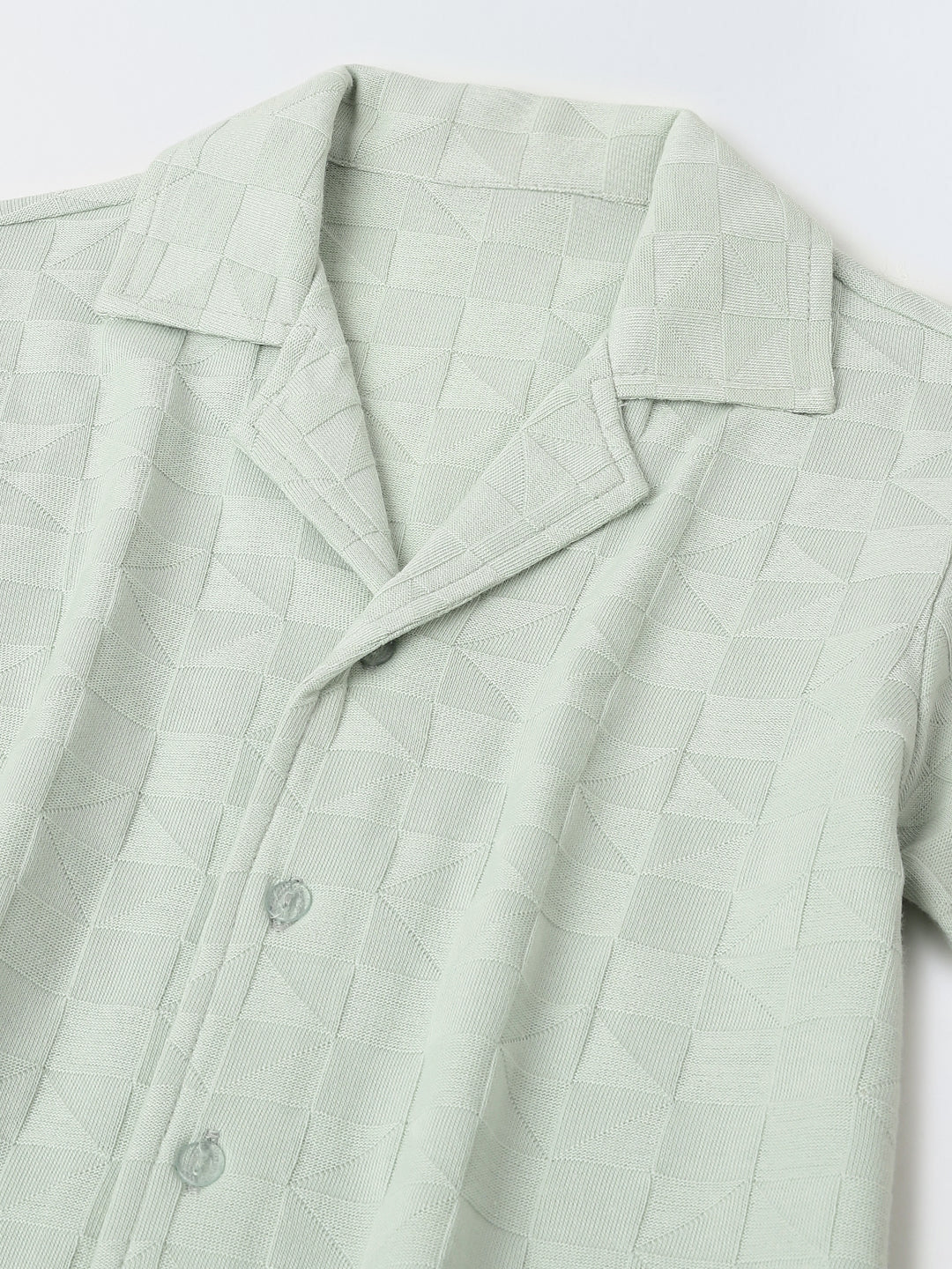 Summer Cotton Structured Fabric Boys Shirt Set