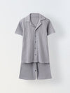 Summer Cotton Structured Fabric Boys Shirt Set