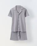 Summer Cotton Structured Fabric Boys Shirt Set