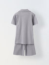 Summer Cotton Structured Fabric Boys Shirt Set