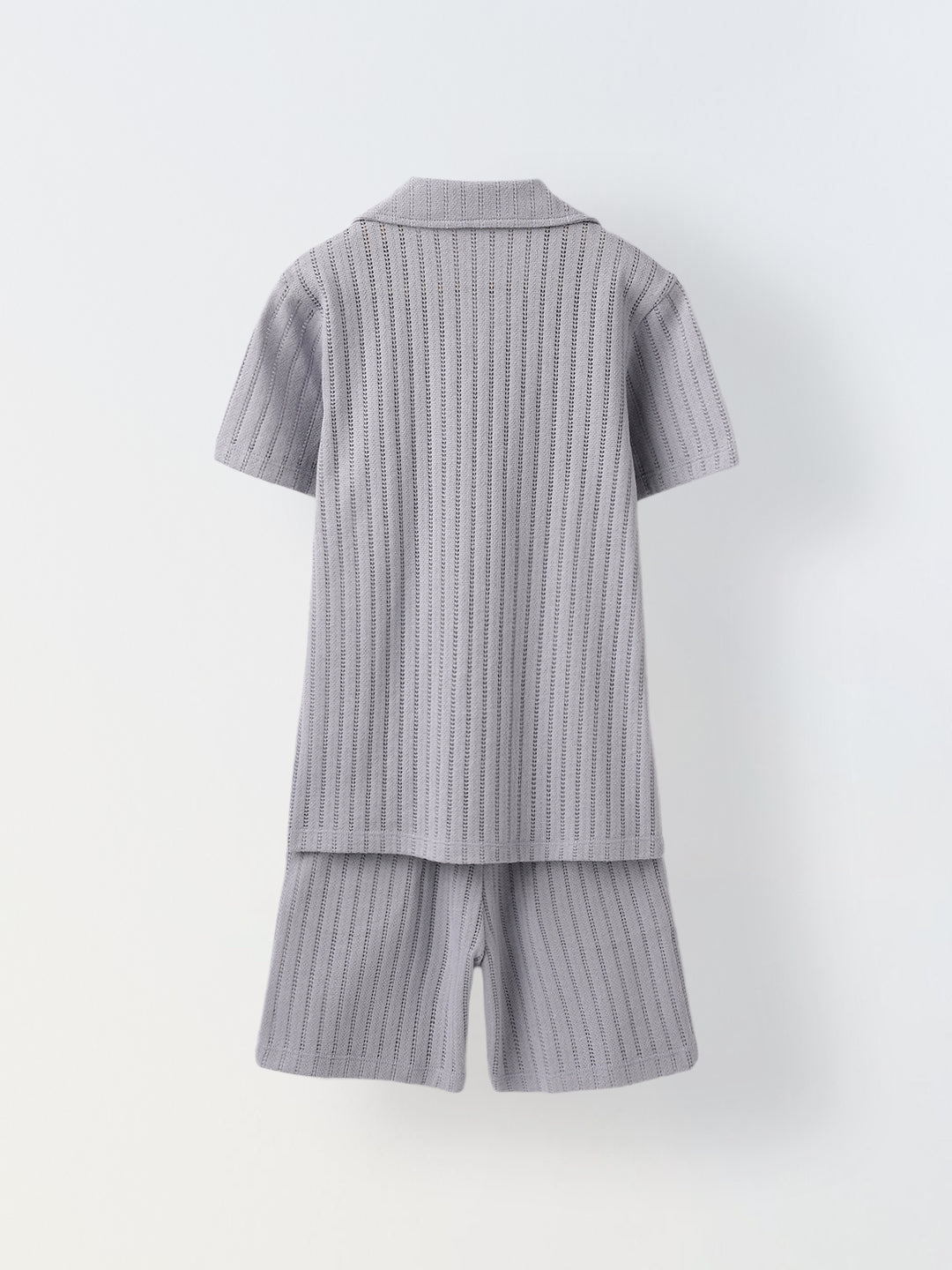 Summer Cotton Structured Fabric Boys Shirt Set